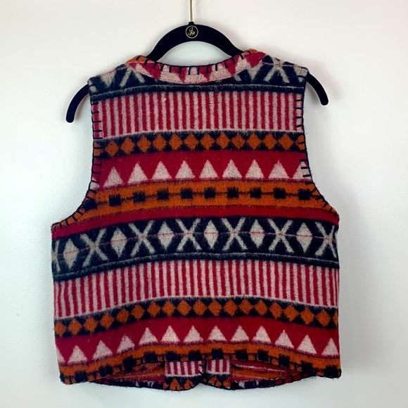 At Last & Co Vintage Aztec Tribal Wool Vest - Picture 4 of 7